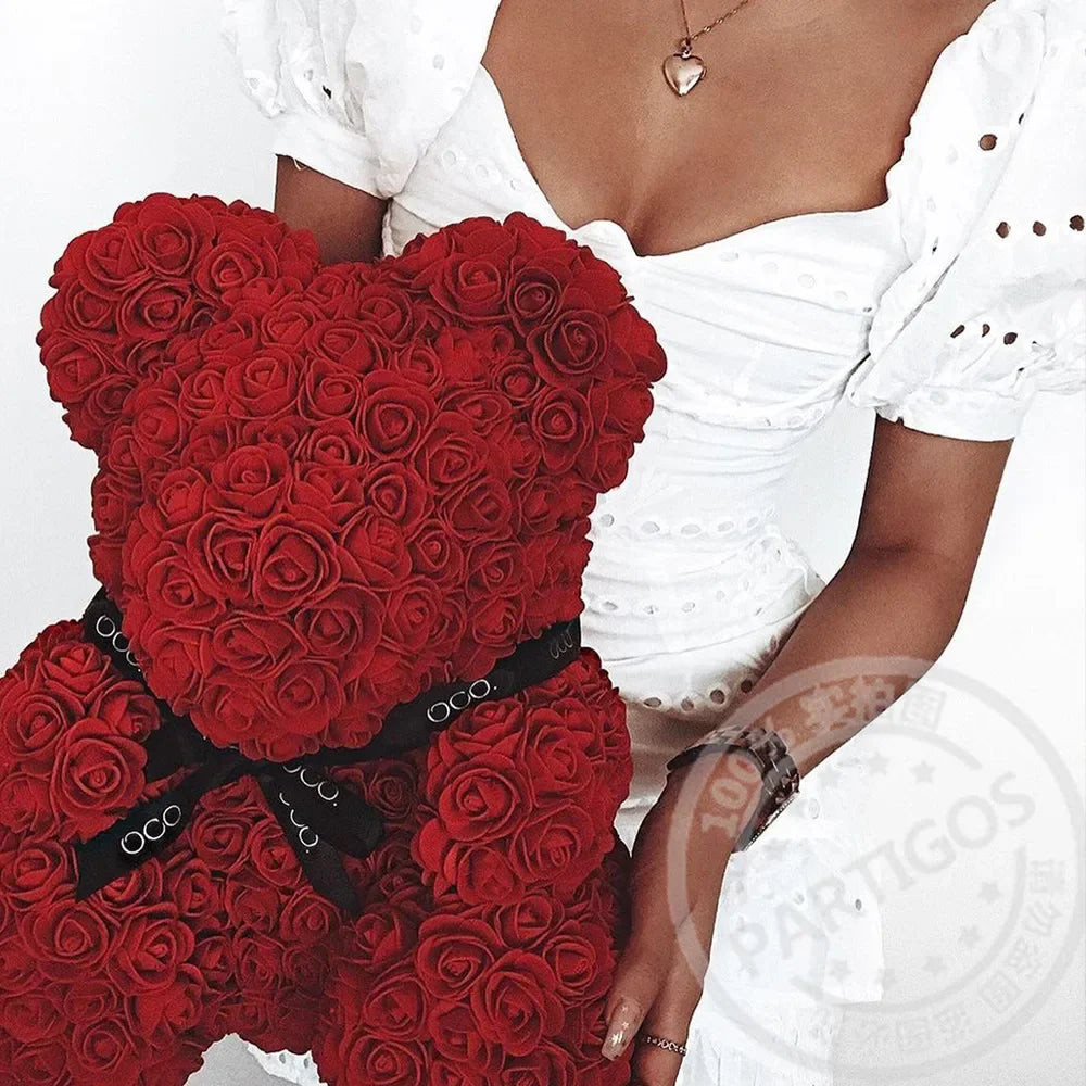Teddy Rose Bear Valentines Day Gift